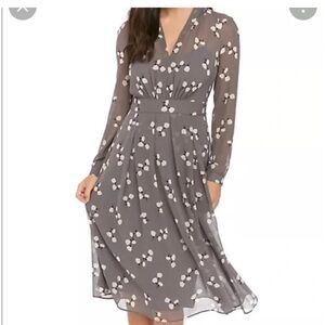 Anne Klein Gray Floral Dress